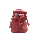 シャネル CHANEL ココマークチェーンショルダー ボルドー　SV金具 パテントレザー レディース トートバッグ