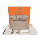 エルメス HERMES バーキン30 □N刻印　(2010年製) トゥルティールグレー　シルバー金具 トリヨンクレマンス レディース ハンドバッグ
