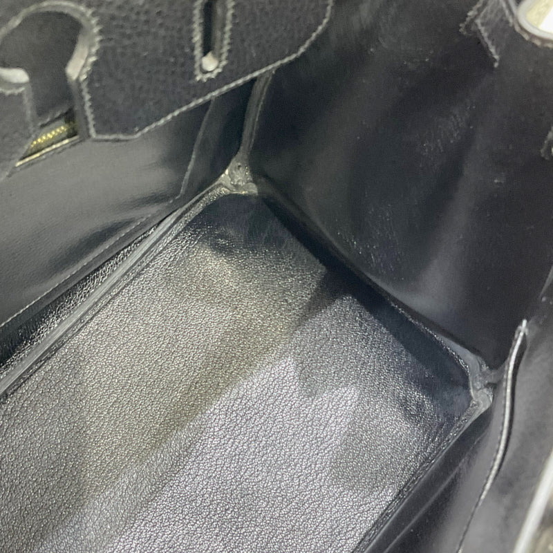 エルメス HERMES バーキン35 □A刻印 ブラック ゴールド金具 アルデンヌ レディース ハンドバッグ