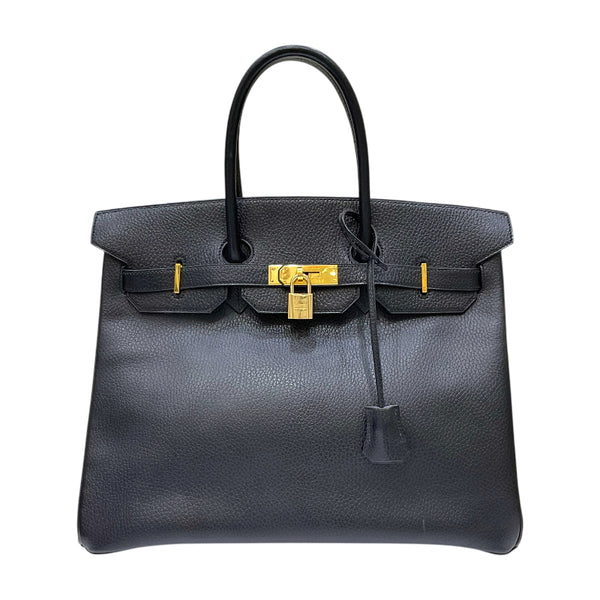 エルメス HERMES バーキン35 □A刻印 ブラック ゴールド金具  アルデンヌ レディース ハンドバッグ