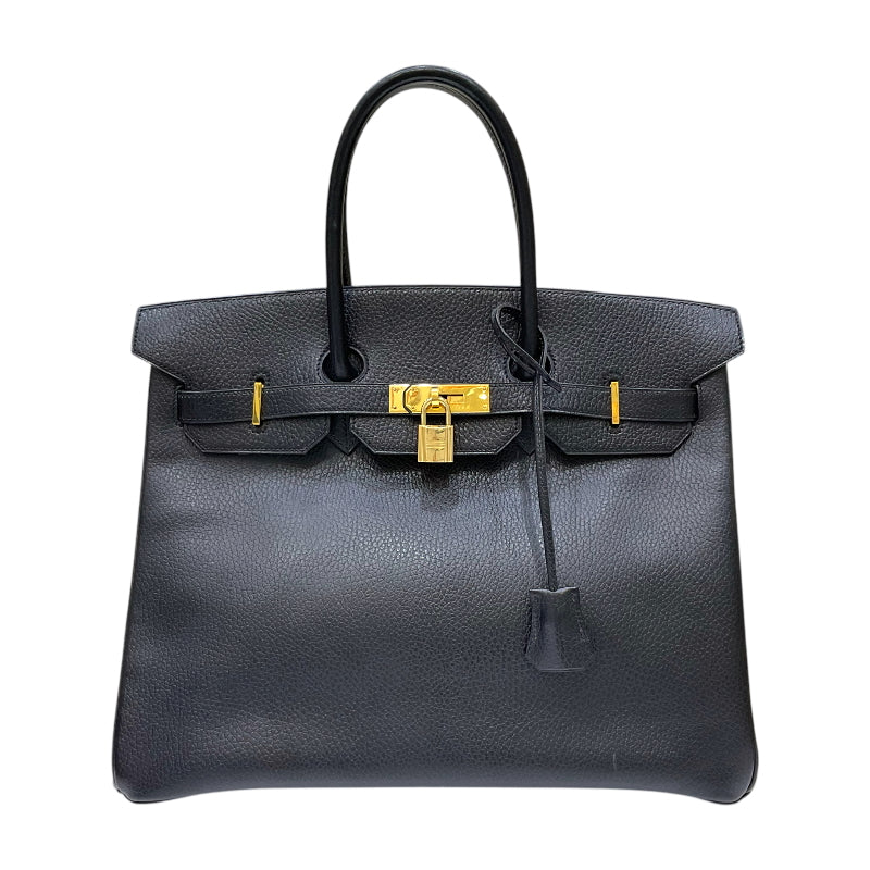 エルメス HERMES バーキン35 □A刻印 ブラック ゴールド金具  アルデンヌ レディース ハンドバッグ