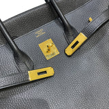 エルメス HERMES バーキン35 □A刻印 ブラック ゴールド金具  アルデンヌ レディース ハンドバッグ