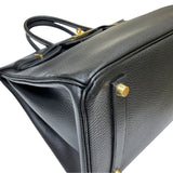 エルメス HERMES バーキン35 □A刻印 ブラック ゴールド金具  アルデンヌ レディース ハンドバッグ