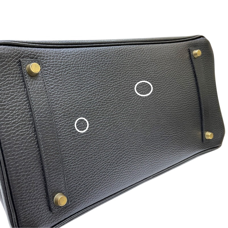 エルメス HERMES バーキン35 □A刻印 ブラック ゴールド金具  アルデンヌ レディース ハンドバッグ