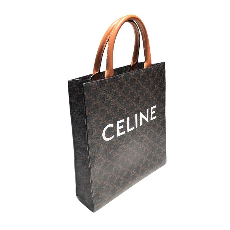 セリーヌ CELINE スモールバーティカルカバ ブラウン コーティングキャンバス ユニセックス ショルダーバッグ