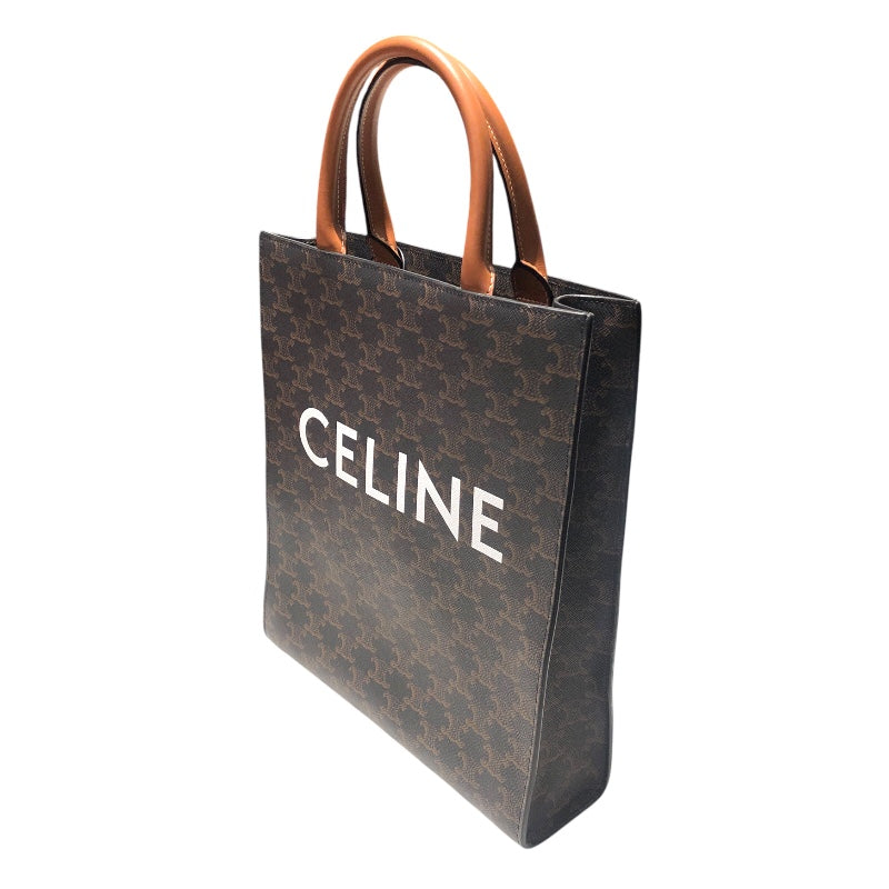 セリーヌ CELINE スモールバーティカルカバ ブラウン コーティングキャンバス ユニセックス ショルダーバッグ