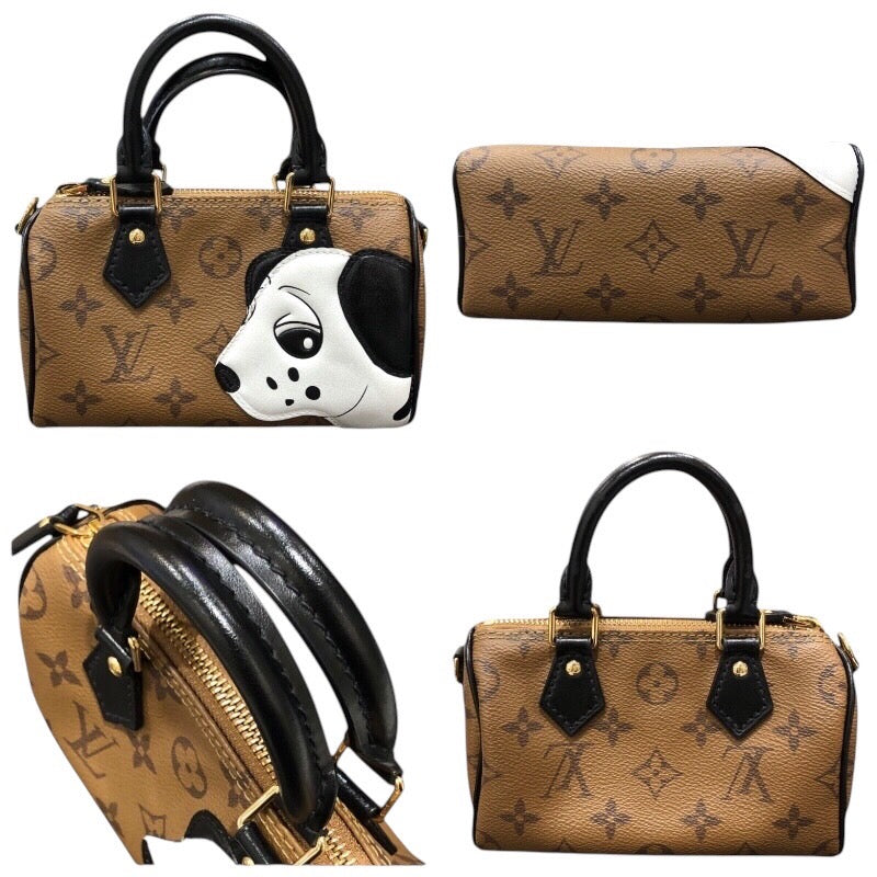 ルイ・ヴィトン LOUIS VUITTON ナノスピーディー M83688 ブラウン モノグラム・リバース レディース ショルダーバッグ