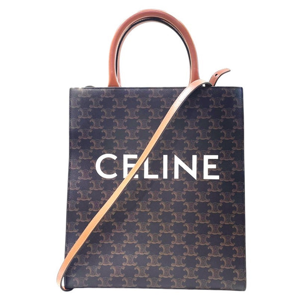セリーヌ CELINE スモール バーティカルカバ コーティングキャンバス レディース ハンドバッグ
