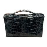 エルメス HERMES ポシェットケリーミニ W刻　(2024年製) ヴェールフォンセ ゴールド金具 アリゲーター レディース ハンドバッグ