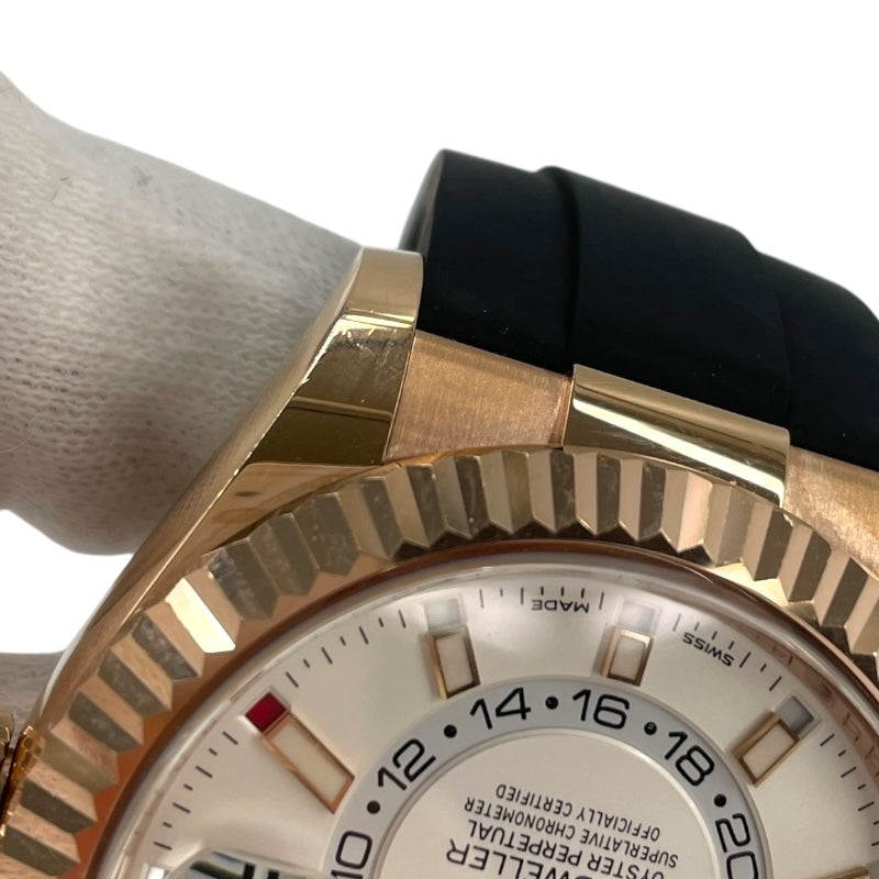 ロレックス ROLEX スカイドゥエラー 326235 ホワイト K18PG 自動巻き メンズ 腕時計