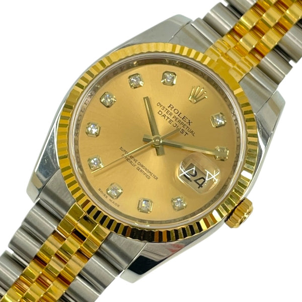 ロレックス ROLEX デイトジャスト36 116233 ゴールド K18/SS 自動巻き ユニセックス 腕時計