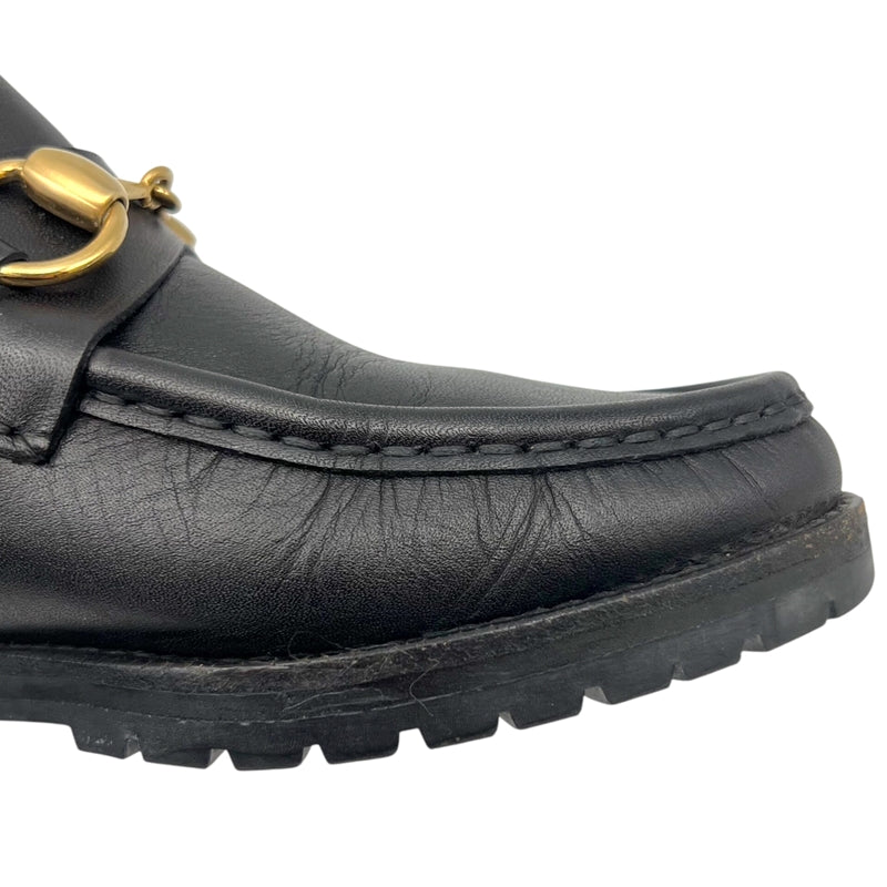 グッチ GUCCI ホースビットチャッカブーツ UK6.5 ブラック レザー レディース ブーツ