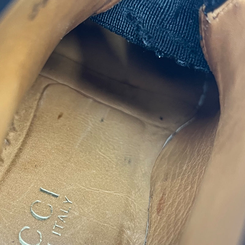 グッチ GUCCI ホースビットチャッカブーツ UK6.5 ブラック レザー レディース ブーツ