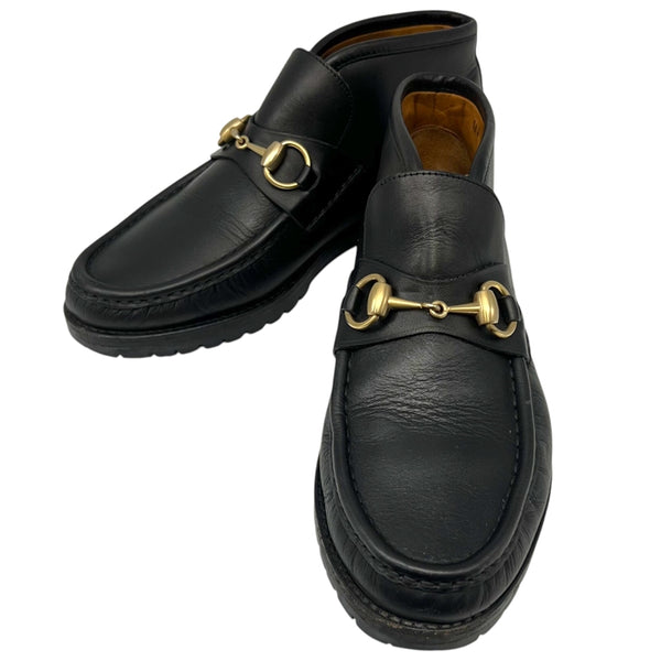 グッチ GUCCI ホースビットチャッカブーツ UK6.5 ブラック レザー レディース ブーツ