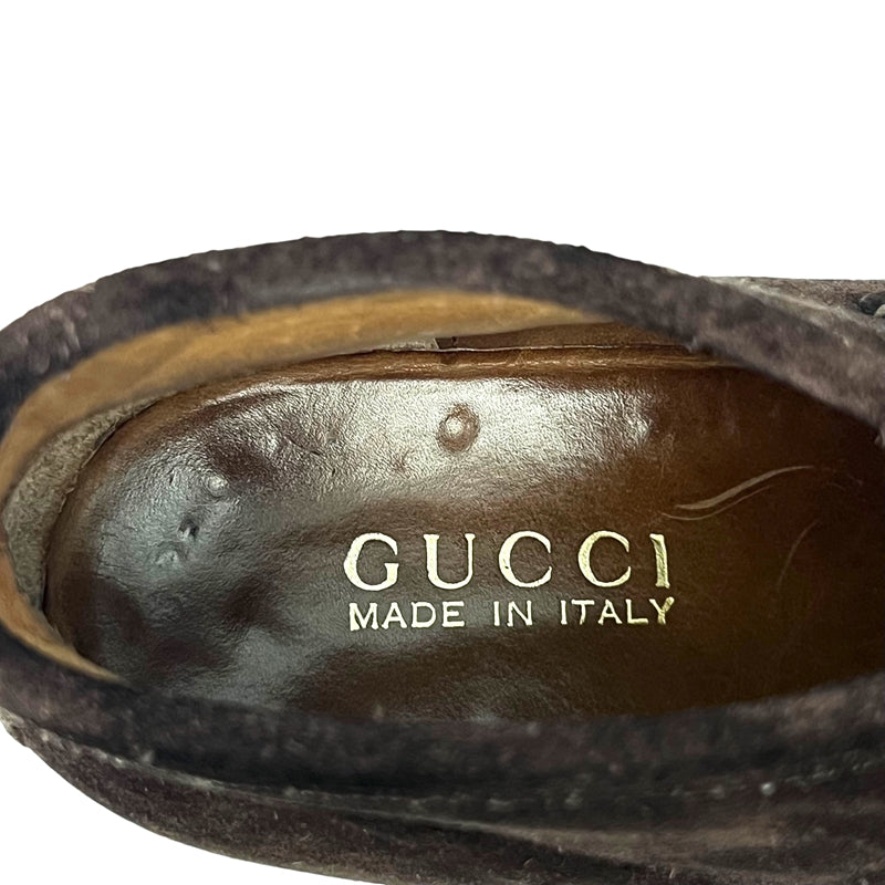 グッチ GUCCI ホースビット チャッカブーツ UK6.5 ブラウン スウェード レディース ブーツ