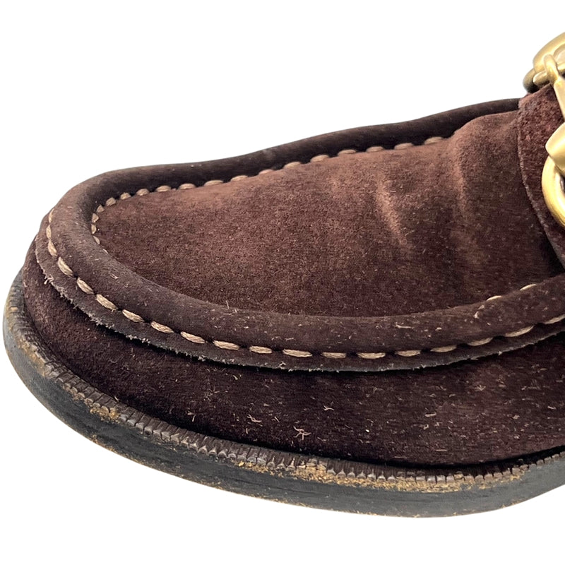 グッチ GUCCI ホースビット チャッカブーツ UK6.5 ブラウン スウェード レディース ブーツ
