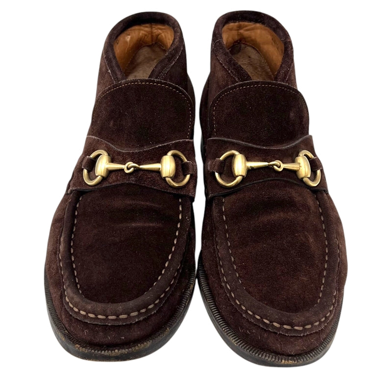 グッチ GUCCI ホースビット チャッカブーツ UK6.5 ブラウン スウェード レディース ブーツ