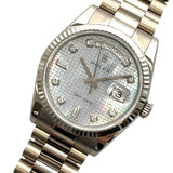 ロレックス ROLEX デイデイト36 118239A ブルーシェル K18WG 自動巻き ユニセックス 腕時計