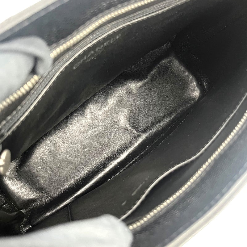 シャネル CHANEL 復刻トート A01804 ブラック シルバー金具 キャビアスキン レディース トートバッグ