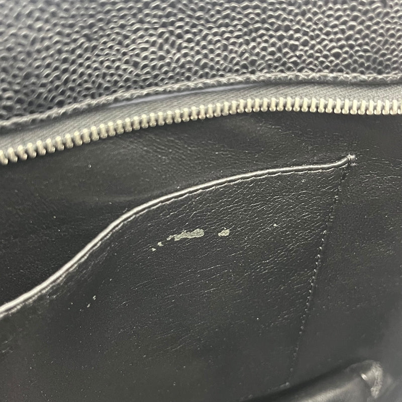 シャネル CHANEL 復刻トート A01804 ブラック シルバー金具 キャビアスキン レディース トートバッグ