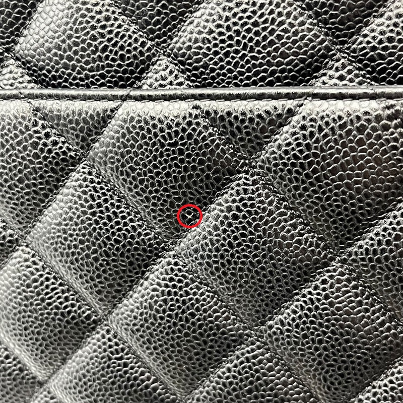 シャネル CHANEL 復刻トート A01804 ブラック シルバー金具 キャビアスキン レディース トートバッグ