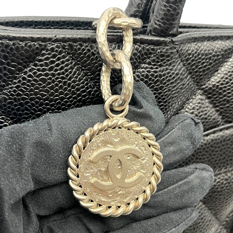 シャネル CHANEL 復刻トート A01804 ブラック シルバー金具 キャビアスキン レディース トートバッグ
