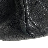 シャネル CHANEL マトラッセ25 チェーンショルダーバッグ A01112 ブラック シルバー金具 キャビアスキン レディース
