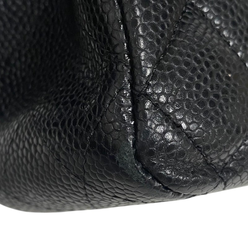 シャネル CHANEL マトラッセ25 チェーンショルダーバッグ A01112 ブラック シルバー金具 キャビアスキン レディース