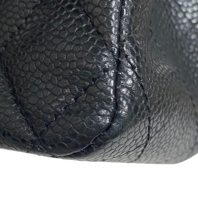 シャネル CHANEL マトラッセ25 チェーンショルダーバッグ A01112 ブラック シルバー金具 キャビアスキン レディース