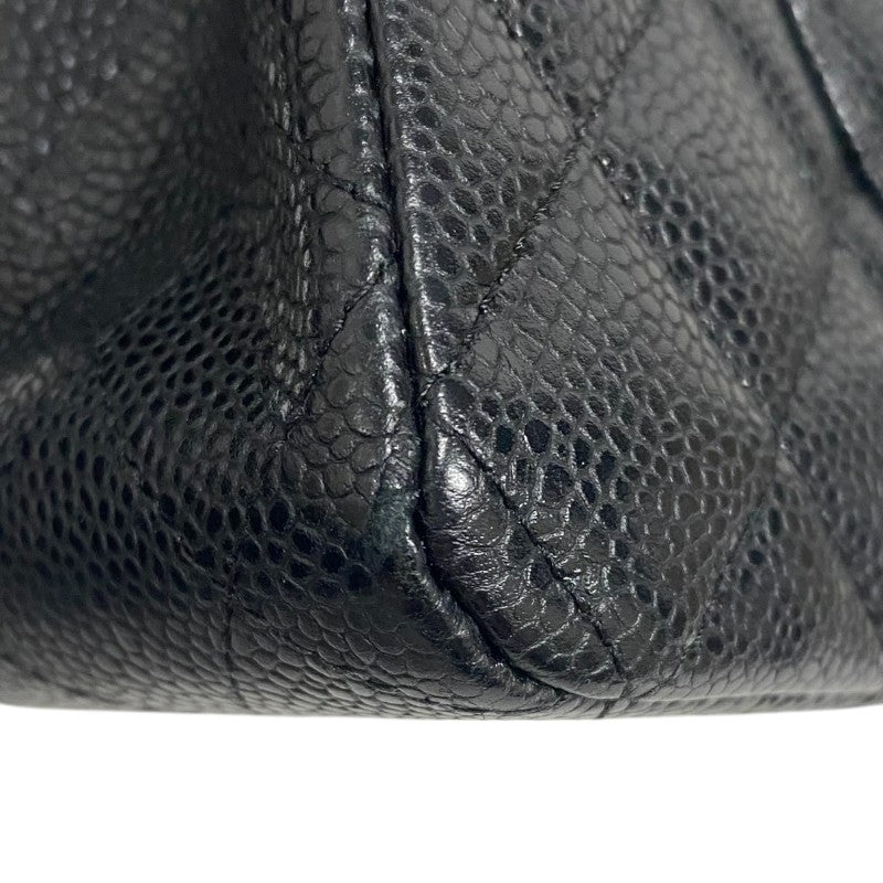 シャネル CHANEL マトラッセ25 チェーンショルダーバッグ A01112 ブラック シルバー金具 キャビアスキン レディース