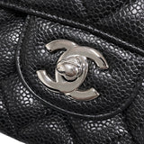 シャネル CHANEL マトラッセ25 チェーンショルダーバッグ A01112 ブラック シルバー金具 キャビアスキン レディース