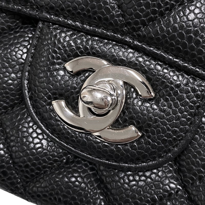 シャネル CHANEL マトラッセ25 チェーンショルダーバッグ A01112 ブラック シルバー金具 キャビアスキン レディース