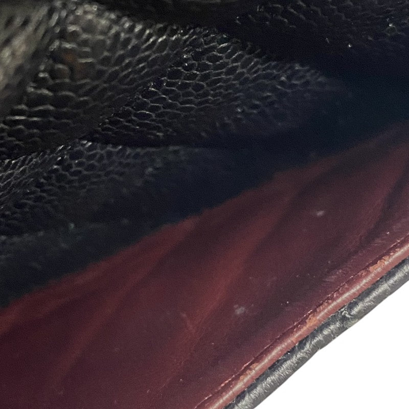 シャネル CHANEL マトラッセ25 チェーンショルダーバッグ A01112 ブラック シルバー金具 キャビアスキン レディース