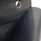 シャネル CHANEL マトラッセ25 チェーンショルダーバッグ A01112 ブラック シルバー金具 キャビアスキン レディース