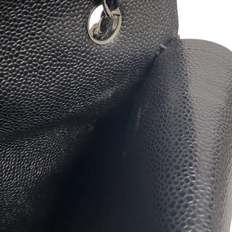 シャネル CHANEL マトラッセ25 チェーンショルダーバッグ A01112 ブラック シルバー金具 キャビアスキン レディース
