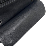 シャネル CHANEL マトラッセ25 チェーンショルダーバッグ A01112 ブラック シルバー金具 キャビアスキン レディース