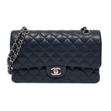 シャネル CHANEL マトラッセ25 チェーンショルダーバッグ A01112 ブラック シルバー金具 キャビアスキン レディース