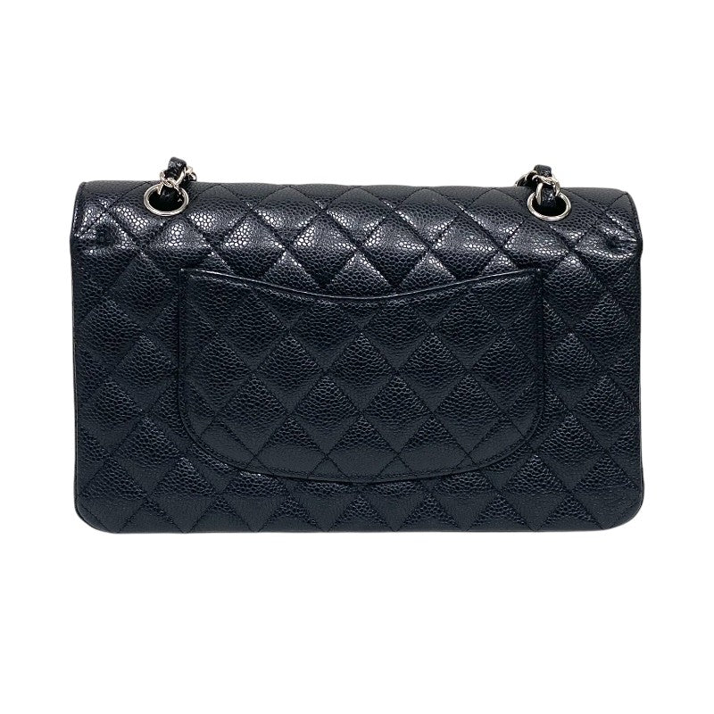 シャネル CHANEL マトラッセ25 チェーンショルダーバッグ A01112 ブラック シルバー金具 キャビアスキン レディース