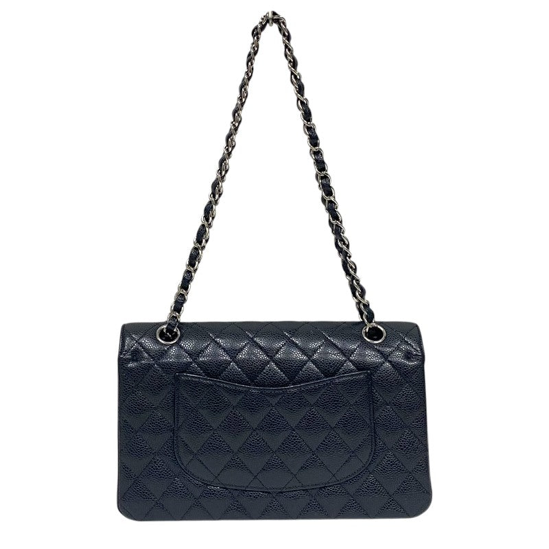 シャネル CHANEL マトラッセ25 チェーンショルダーバッグ A01112 ブラック シルバー金具 キャビアスキン レディース