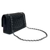 シャネル CHANEL マトラッセ25 チェーンショルダーバッグ A01112 ブラック シルバー金具 キャビアスキン レディース