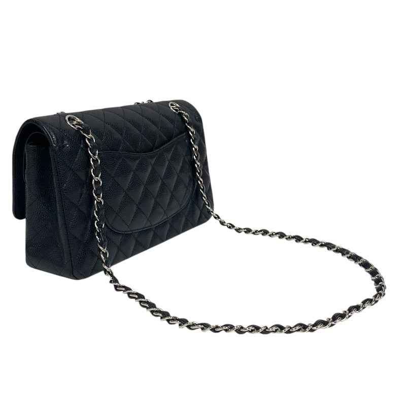 シャネル CHANEL マトラッセ25 チェーンショルダーバッグ A01112 ブラック シルバー金具 キャビアスキン レディース