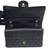 シャネル CHANEL マトラッセ25 チェーンショルダーバッグ A01112 ブラック シルバー金具 キャビアスキン レディース