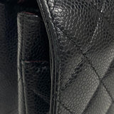 シャネル CHANEL マトラッセ25 チェーンショルダーバッグ A01112 ブラック シルバー金具 キャビアスキン レディース