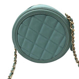 シャネル CHANEL CCフィリグリーチェーンポシェット AP0365 ミント×GD金具 キャビア レディース ショルダーバッグ