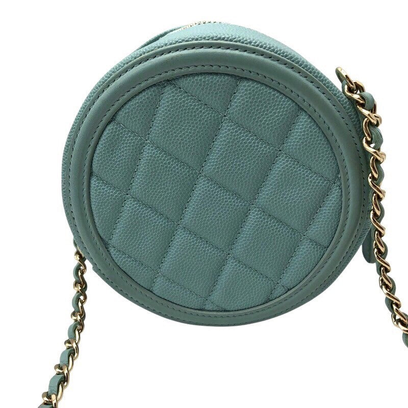 シャネル CHANEL CCフィリグリーチェーンポシェット AP0365 ミント×GD金具 キャビア レディース ショルダーバッグ