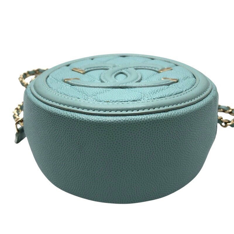 シャネル CHANEL CCフィリグリーチェーンポシェット AP0365 ミント×GD金具 キャビア レディース ショルダーバッグ