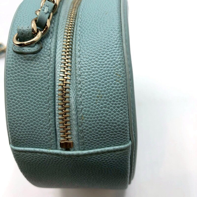 シャネル CHANEL CCフィリグリーチェーンポシェット AP0365 ミント×GD金具 キャビア レディース ショルダーバッグ
