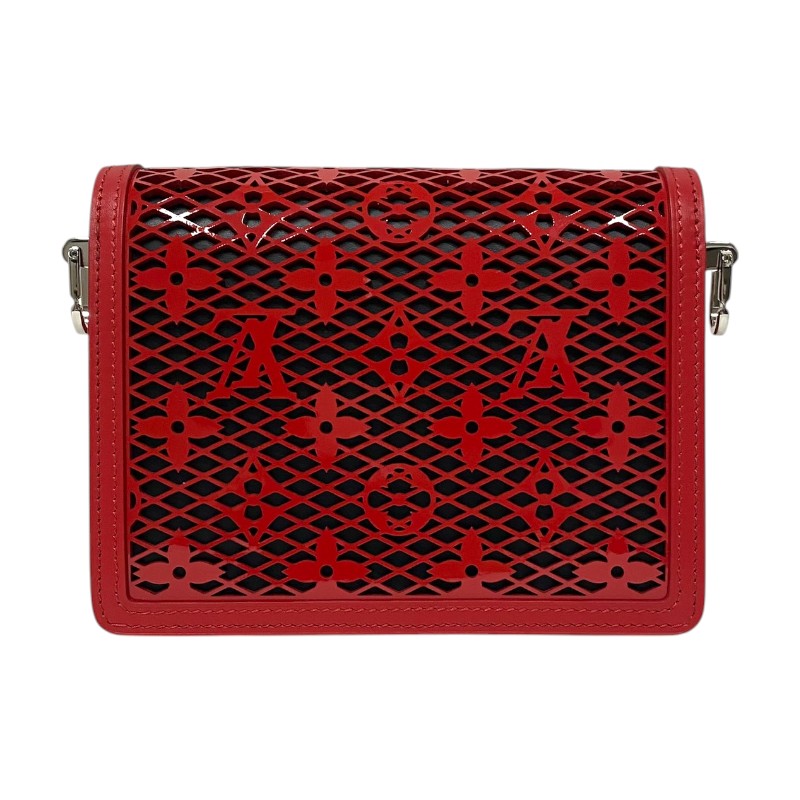 ルイ・ヴィトン LOUIS VUITTON ドーフィーヌMINI M20359 レッド×ブラック シルバー金具 モノグラム・メッシュ レディース ショルダーバッグ
