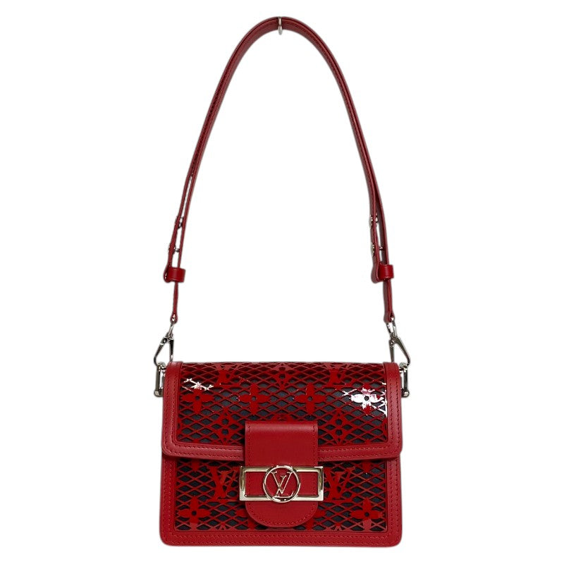 ルイ・ヴィトン LOUIS VUITTON ドーフィーヌMINI M20359 レッド×ブラック シルバー金具 モノグラム・メッシュ レディース ショルダーバッグ