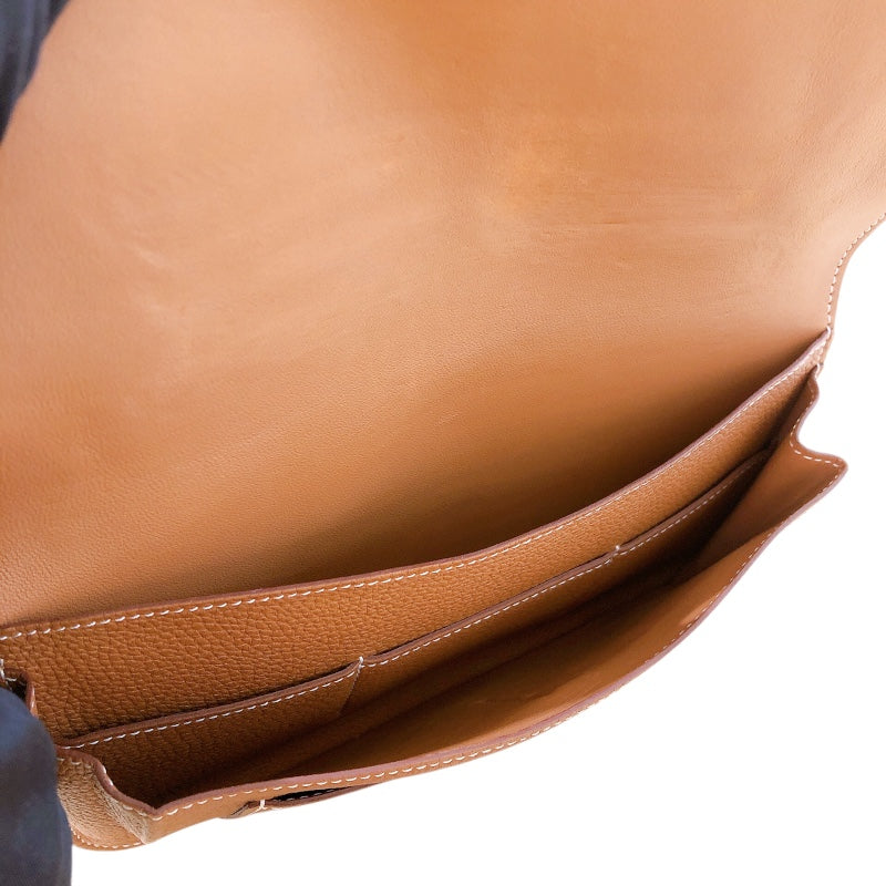エルメス HERMES ドゴンGM X刻 ゴールド シルバー金具 トゴ レディース 長財布
